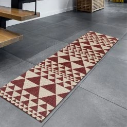 Xrugs Non Slip Rug Red Beige Indoor Flatweave Sisal Look Carpet Hallway Runner Large Small