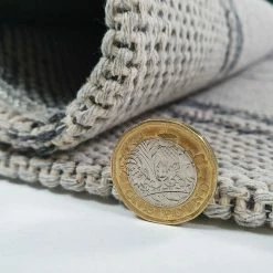 Xrugs Cotton Rugs Runner Rug Geometric 100% Cotton Washable Woven Carpet Natural Diamond Patterned Mat - 75x300cm