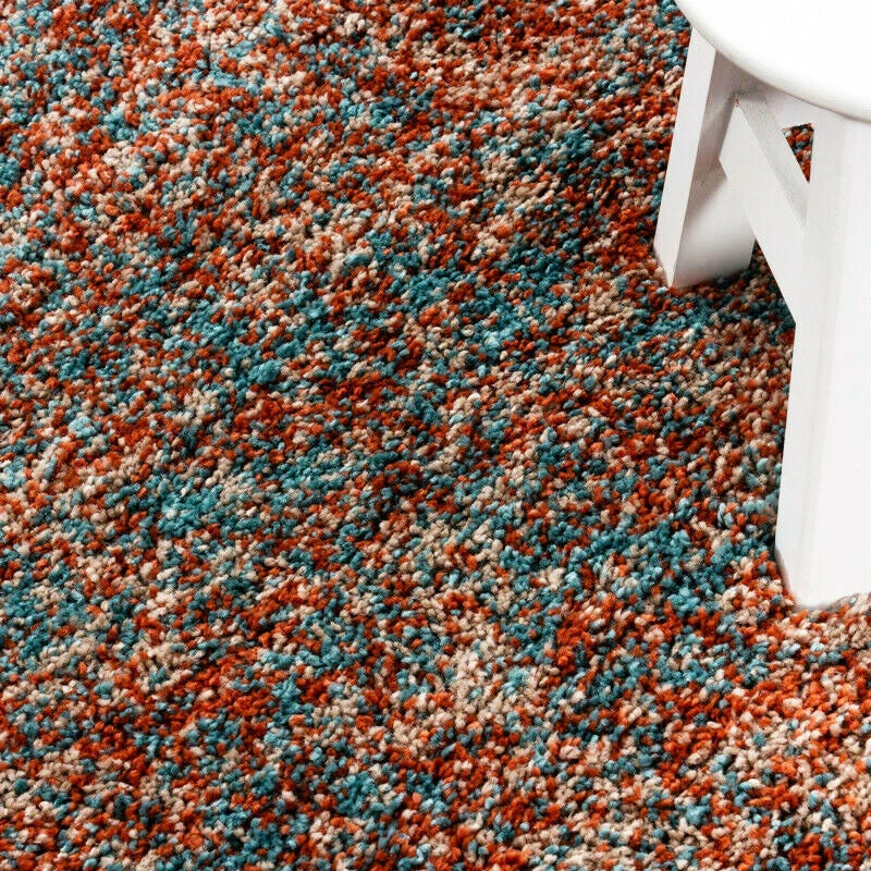 Xrugs Modern Extra Thick Shaggy Rug Mottled Blue Terracotta Fluffy Carpet Bedroom Hallway Mat 4 Xrugs Modern Extra Thick Shaggy Rug Mottled Blue Terracotta Fluffy Carpet Bedroom Hallway Mat
