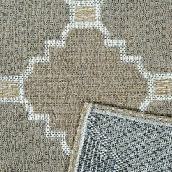 Xrugs Cotton Runner Rug Moroccan Trellis Pattern Washable Hallway Long Carpet Woven Hall Mat -75x300cm