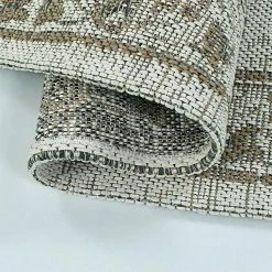 Xrugs Oriental Rug Runner 100% Cotton Natural Hallway Carpet Washable Natural Woven Mat - 75x300cm Cotton Rugs