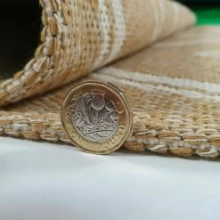 Xrugs Cotton Rugs Runner Rug Geometric 100% Cotton Washable Woven Carpet Natural Diamond Patterned Mat - 75x300cm