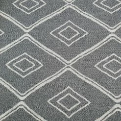 Xrugs Cotton Rugs Runner Rug Geometric 100% Cotton Washable Woven Carpet Natural Diamond Patterned Mat - 75x300cm