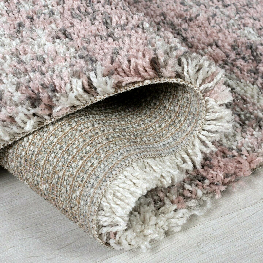 Xrugs Modern Soft Fluffy Rugs Blush Pink Grey Cream Pattern Shaggy Carpet Thick Bedroom Mat 2 Xrugs Modern Soft Fluffy Rugs Blush Pink Grey Cream Pattern Shaggy Carpet Thick Bedroom Mat