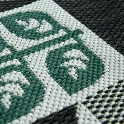 Xrugs Outdoor Rugs Indoor & Outdoor Rug Green Black Cream Abstract Geometric Extra Large Small Mat