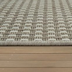 Xrugs Flatweave Outdoor Rug Cream Geometric Pattern Large XL Small Patio Garden Mats Outdoor Rugs