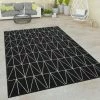 Xrugs Black And White Outdoor Rug Geometric Design Large Small Hall Patio Garden Mats