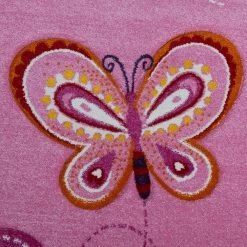 Xrugs Pink Nursery Rug Butterfly Girls Room Carpet Childrens Woven Rug Large Small 7 Xrugs Pink Nursery Rug Butterfly Girls Room Carpet Childrens Woven Rug Large Small