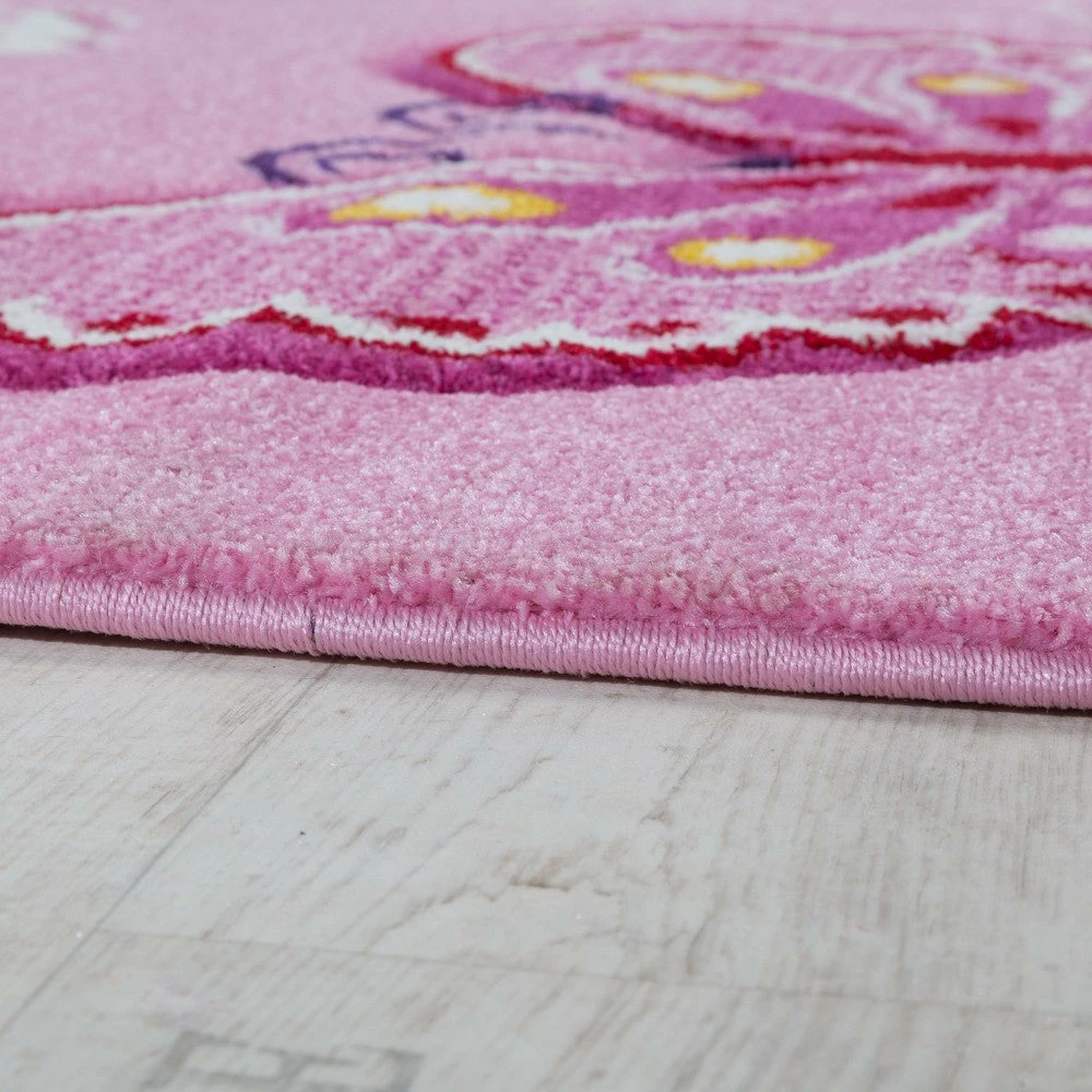 Xrugs Pink Nursery Rug Butterfly Girls Room Carpet Childrens Woven Rug Large Small 2 Xrugs Pink Nursery Rug Butterfly Girls Room Carpet Childrens Woven Rug Large Small
