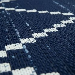 Xrugs Navy Blue Outdoor Rug Ethnic Geometric Pattern Large XL Small Garden Patio Mat Outdoor Rugs