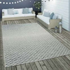 Xrugs Outdoor Rug Plastic Geometric Flatweave Large XL Small Decking Garden Patio Mat Outdoor Rugs