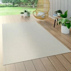 Xrugs Indoor Outdoor Rug Large White Cream Colours Summer Patio Garden Balcony Mats