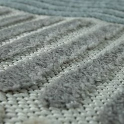 Xrugs Outdoor Rug Teal Blue Beige Geometric Patio Garden Decking Mat Extra Large Small Outdoor Rugs