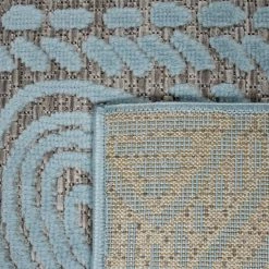 Xrugs Blue Outdoor Rug 3D Design Large Small Decking Garden Patio Balcony Terrace Mat Outdoor Rugs