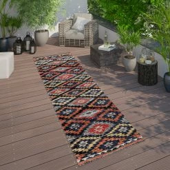 Xrugs Indoor Outdoor Rug Chevron Multi Colours Runner Large Patio Garden Balcony Mats