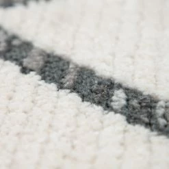 Xrugs Large Rug White Cream Diamond Geometric Scandi Pattern Runner Large Small Carpet Runners