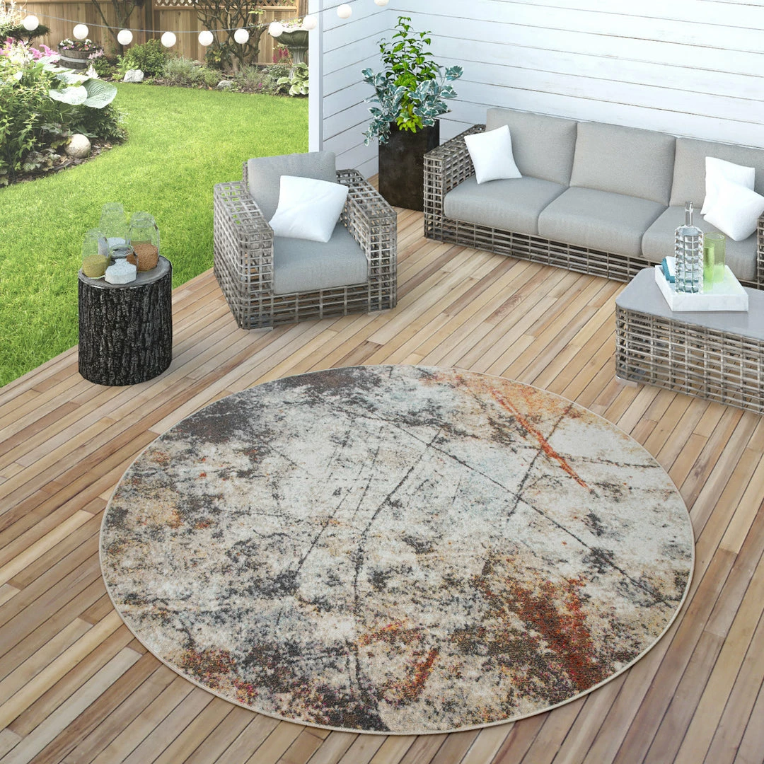 Xrugs Outdoor Rugs Abstract Canvas Pattern Large XL Small Summer Patio Garden Area Mat