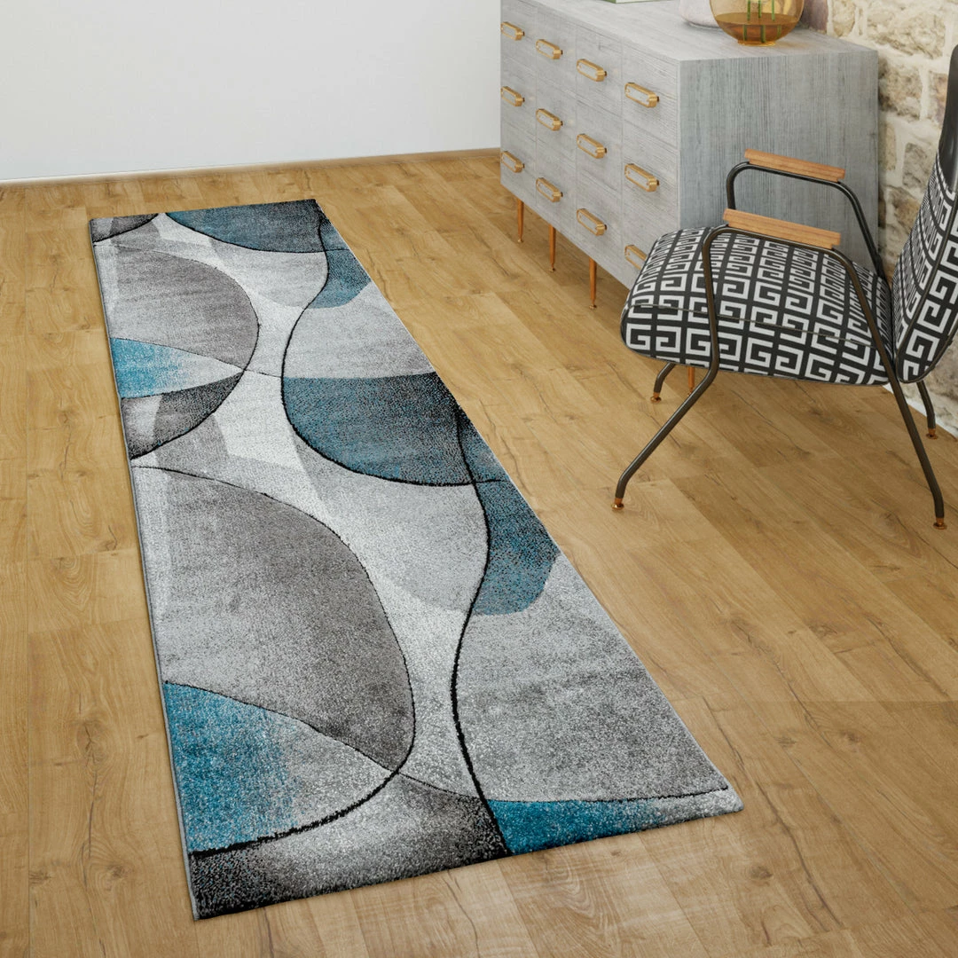 Xrugs Grey And Turquoise Rug Thick Contour Cut Pattern Runner Large Small Area Carpet Runners 5 Xrugs Grey And Turquoise Rug Thick Contour Cut Pattern Runner Large Small Area Carpet Runners