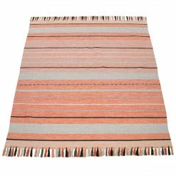 Xrugs Apricot Cotton Rug Striped Handwoven Tassels Large XL Small Living Room Hall Mat Cotton Rugs 7 Xrugs Apricot Cotton Rug Striped Handwoven Tassels Large XL Small Living Room Hall Mat Cotton Rugs