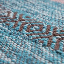 Xrugs Cotton Rugs Striped Cotton Duck Egg Rug Brown Pink Navy Colours With Hand Made Tassels Mat 7 Xrugs Cotton Rugs Striped Cotton Duck Egg Rug Brown Pink Navy Colours With Hand Made Tassels Mat