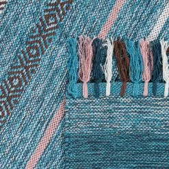 Xrugs Cotton Rugs Striped Cotton Duck Egg Rug Brown Pink Navy Colours With Hand Made Tassels Mat 8 Xrugs Cotton Rugs Striped Cotton Duck Egg Rug Brown Pink Navy Colours With Hand Made Tassels Mat