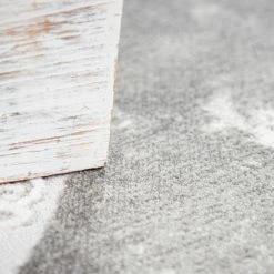 Xrugs Grey Baroque Style Rug Flower Pattern Extra Large Size Area Hallway Runner Mat