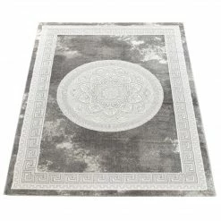 Xrugs Grey Baroque Style Rug Flower Pattern Extra Large Size Area Hallway Runner Mat