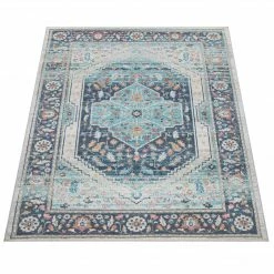 Xrugs Blue Outdoor Rug Oriental Pattern Large XL Small Decking Garden Patio Rugs Mat