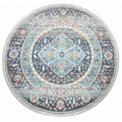 Xrugs Blue Outdoor Rug Oriental Pattern Large XL Small Decking Garden Patio Rugs Mat