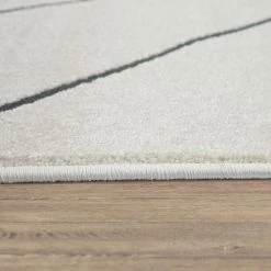 Xrugs White Cream Rug Geometric Diamond Pattern Retro Vintage Carpet Large Runner Mat