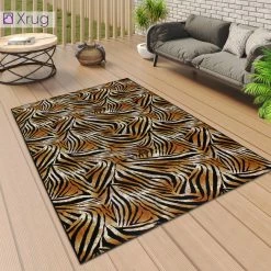 Xrug Outdoor Rugs Outdoor Rug Animal Print Orange Black For Decking Patio Garden Mat Large Small Tiger Animal Print Pattern