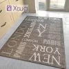 Xrugs Modern Rug Brown Taupe Flat Weave Jute Look Carpet London New York Paris Pattern Kitchen Hall Indoor Carpet Mat